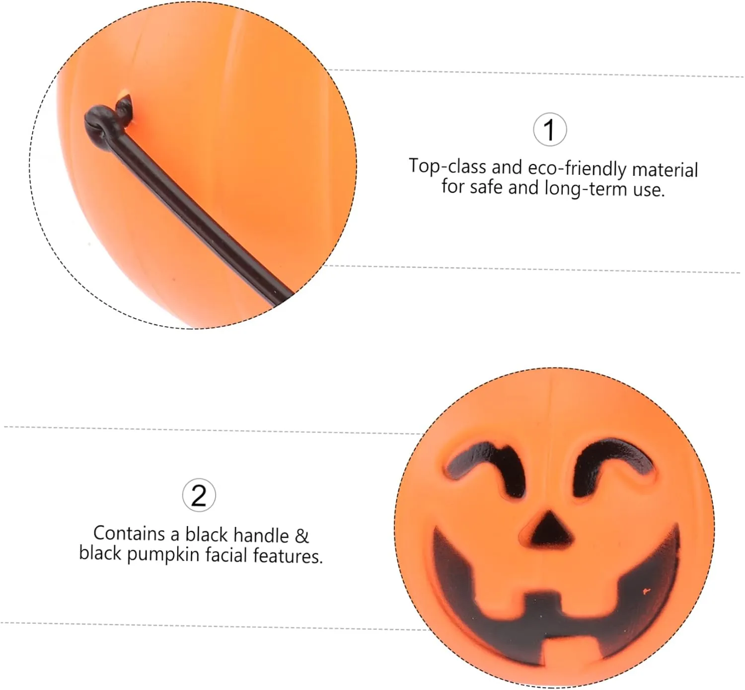 48Pcs Pumpkin Candy Bucket Plastic Pumpkins for Trick or Treating Portable Pumpkin Bucket Mini Tote Bags Mini Lantern Halloween Pumpkin Bucket for Thanksgiving Halloween Party