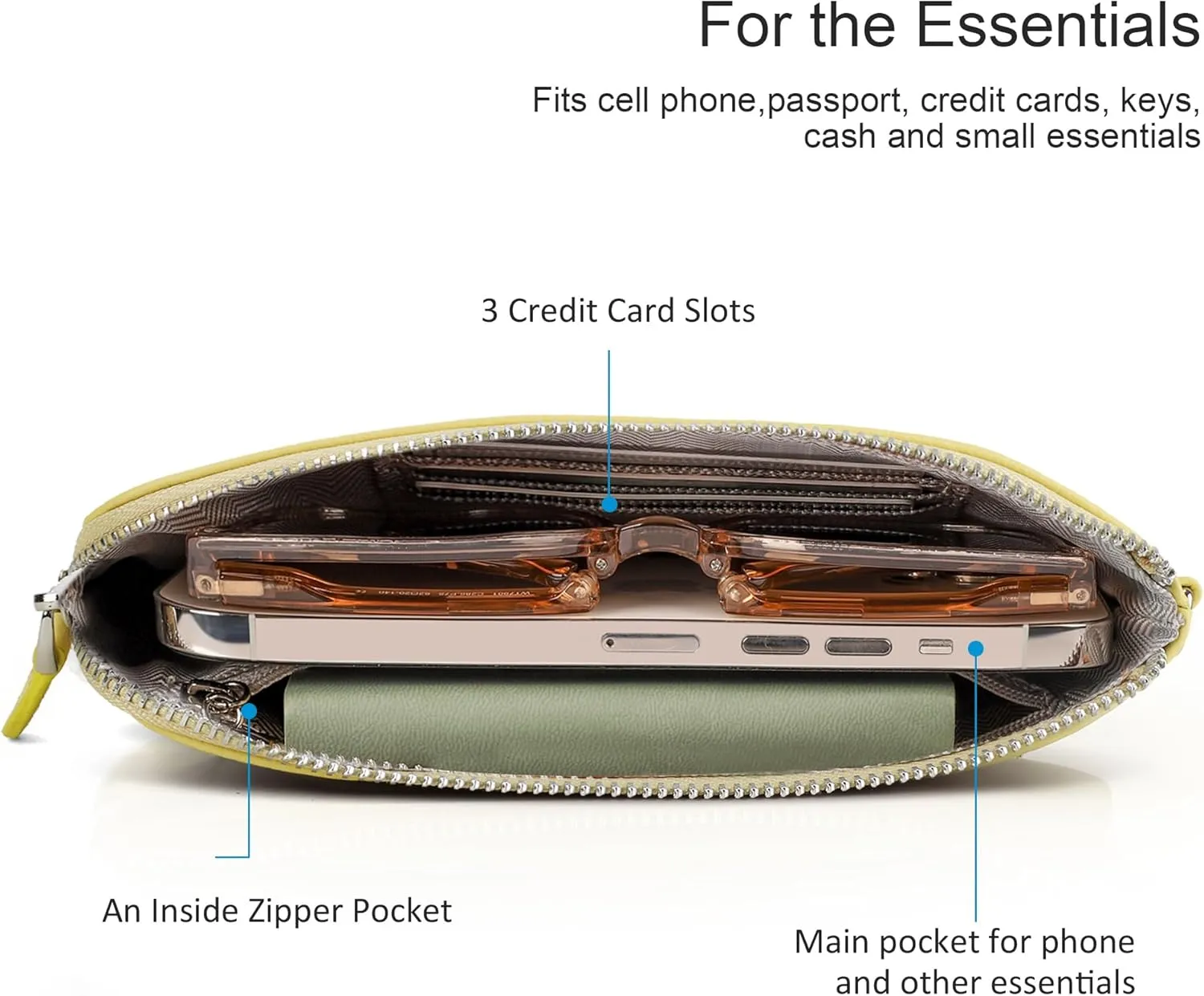 befen Genuine Leather Wristlet Clutch RFID Blocking Bag Cell Phone Wallet Purse Wristlet Wallet Purses and Handbags for Women
