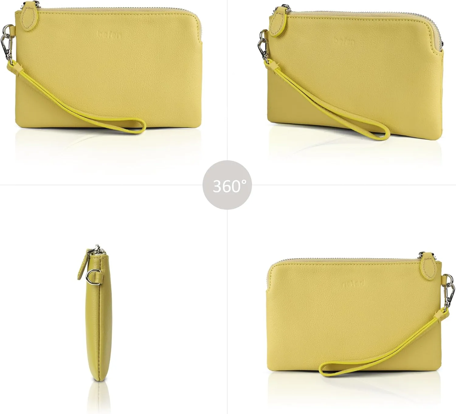 befen Genuine Leather Wristlet Clutch RFID Blocking Bag Cell Phone Wallet Purse Wristlet Wallet Purses and Handbags for Women