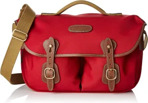 Billingham Messenger Bag Hadley Pro, Burgundy Canvas/Chocolate Leather, 38cm