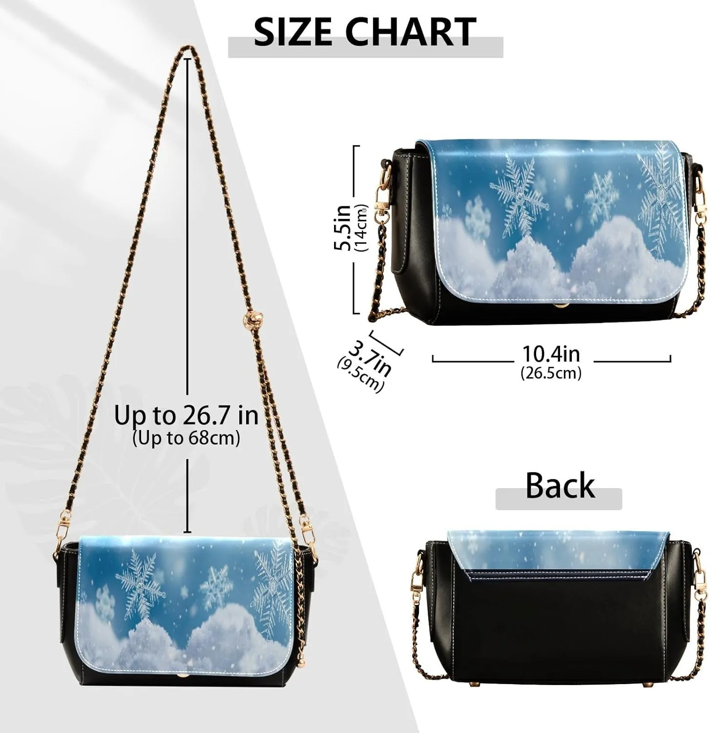 Crossbody Bags for Women Trendy Women's Black Shoulder Bag Small PU Leather Flap Cross Body Bag Handbags
