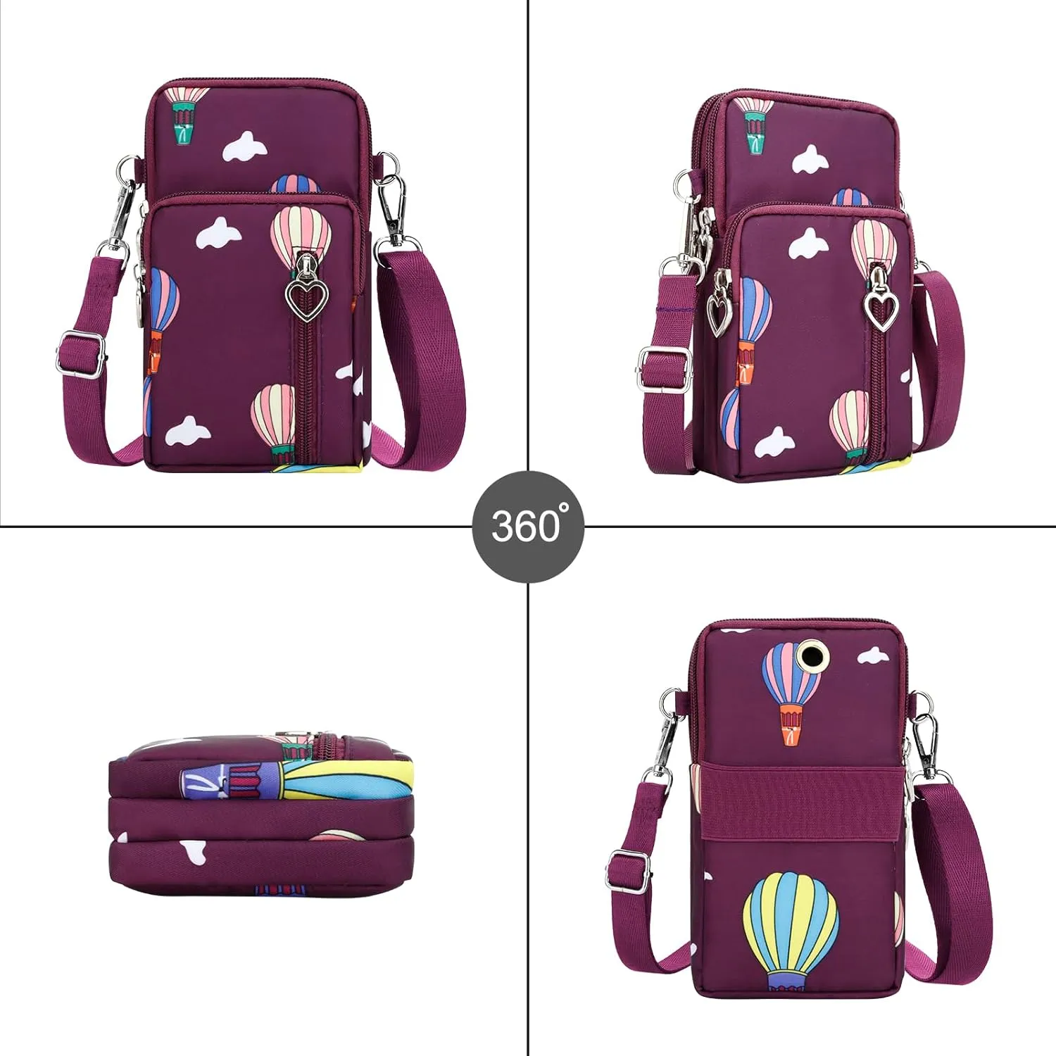 DOB SECHS Small Crossbody Wallet Phone Bag Shoulder Strap Wallet Pouch for Women Mini Crossbody Cell Phone Purse