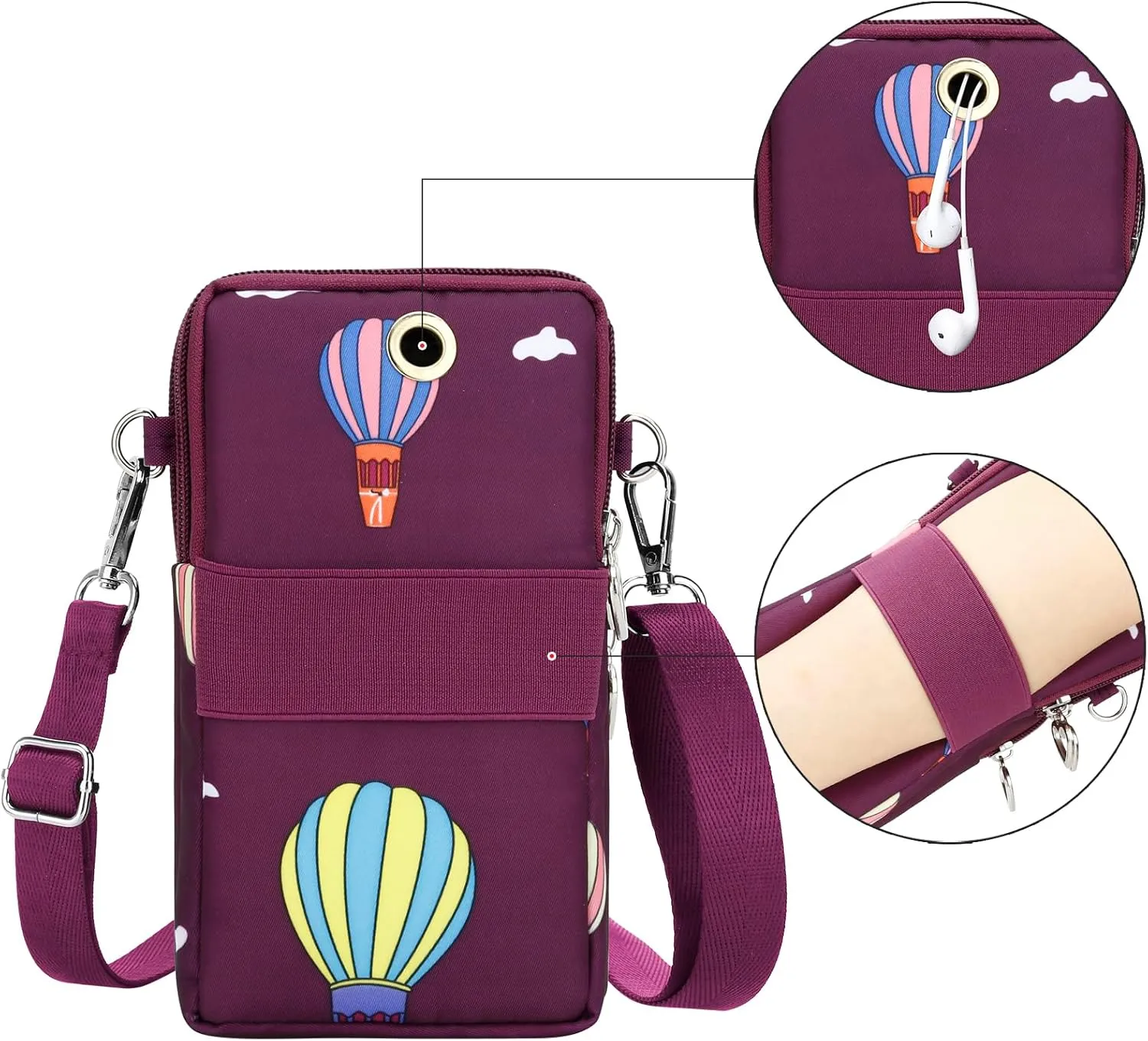 DOB SECHS Small Crossbody Wallet Phone Bag Shoulder Strap Wallet Pouch for Women Mini Crossbody Cell Phone Purse