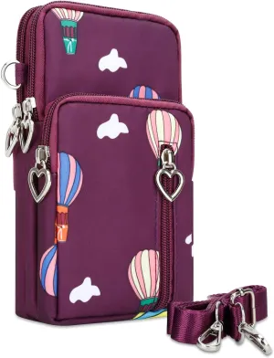 DOB SECHS Small Crossbody Wallet Phone Bag Shoulder Strap Wallet Pouch for Women Mini Crossbody Cell Phone Purse