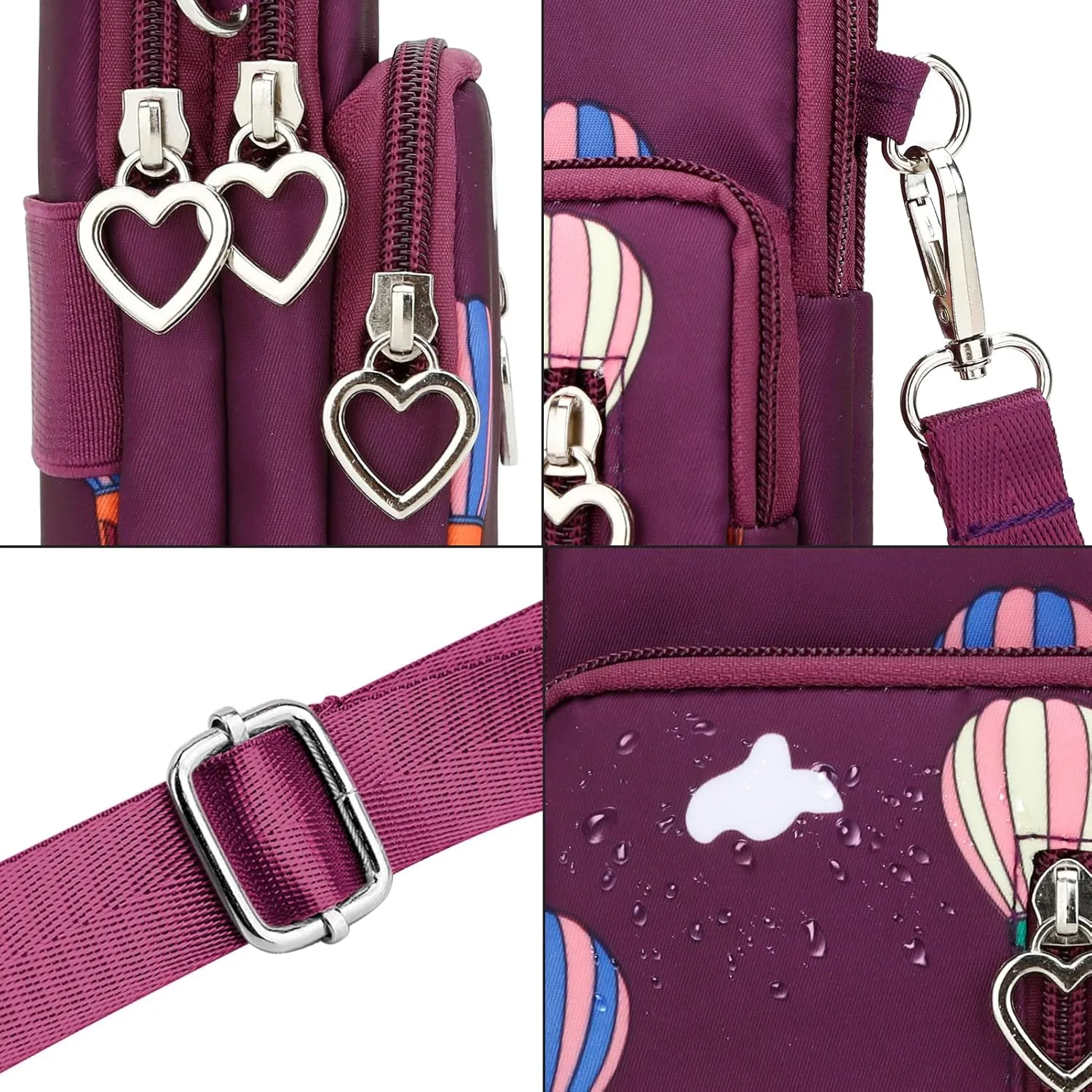 DOB SECHS Small Crossbody Wallet Phone Bag Shoulder Strap Wallet Pouch for Women Mini Crossbody Cell Phone Purse