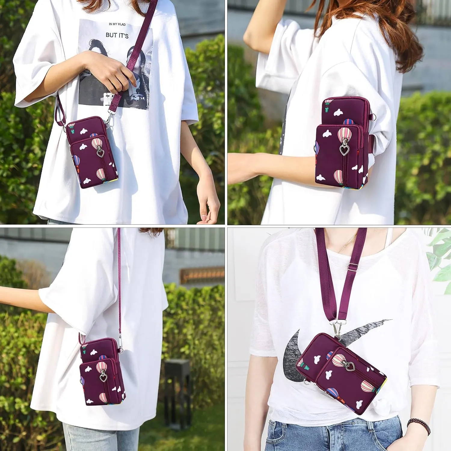 DOB SECHS Small Crossbody Wallet Phone Bag Shoulder Strap Wallet Pouch for Women Mini Crossbody Cell Phone Purse
