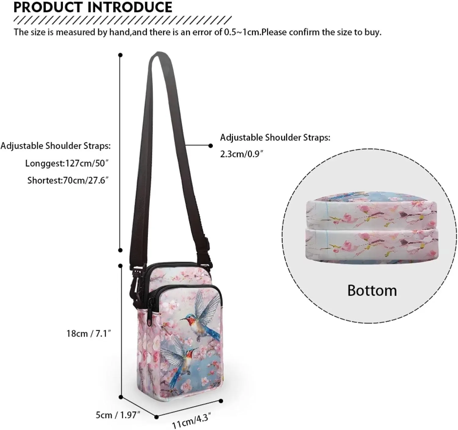 Girls Crossbody Bags Small Shoulder Bag with Zipper, Travel Satchel Bag Handbags