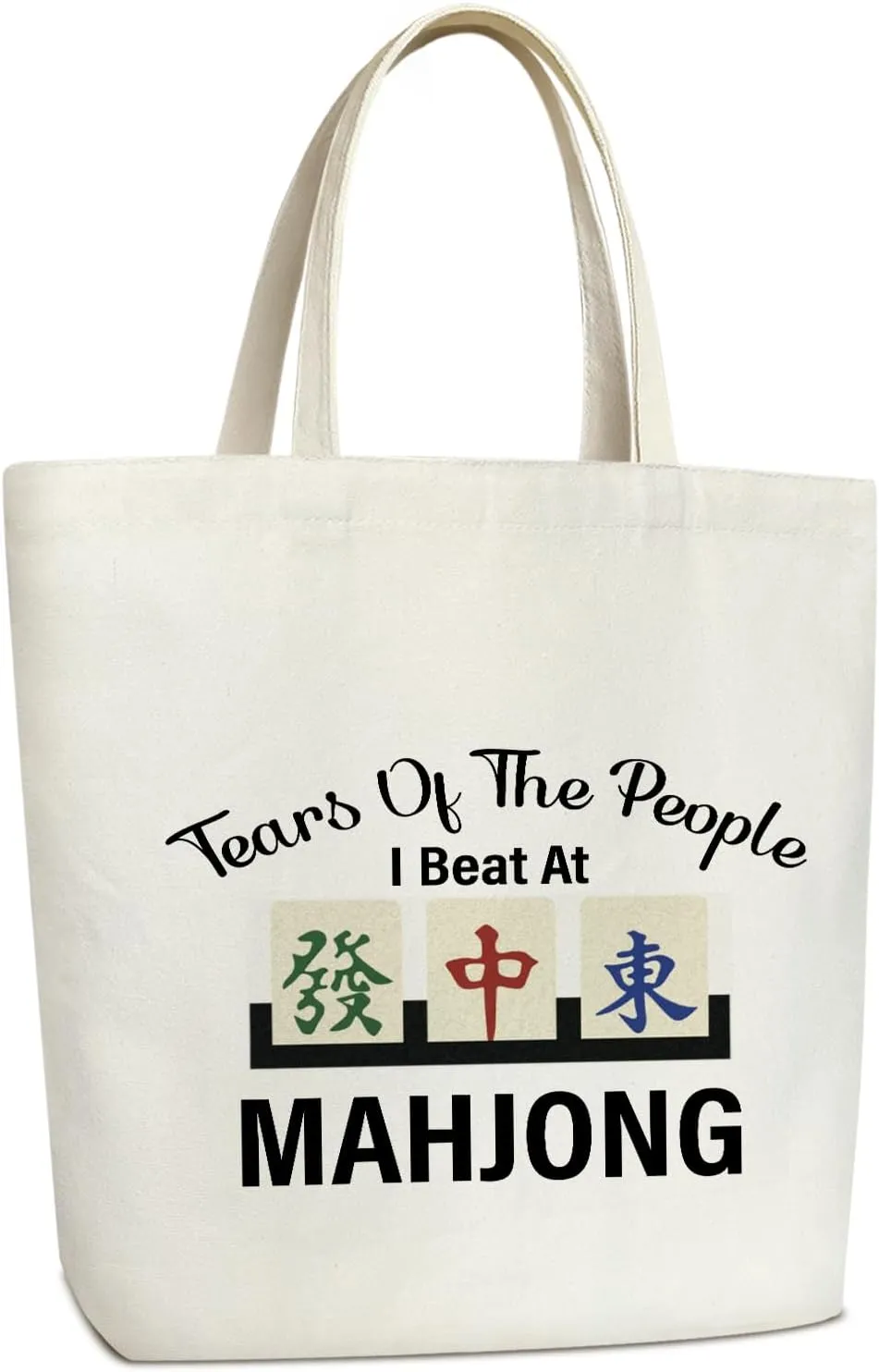 Mahjong Tote Bag For Women Large Shoulder Tote Bag Reusable Grocery Bags for Vacation, Shoppin