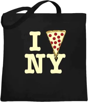 Pop Threads I Pizza New York Funny Slice Graphic Love NYC Canvas Tote Bag