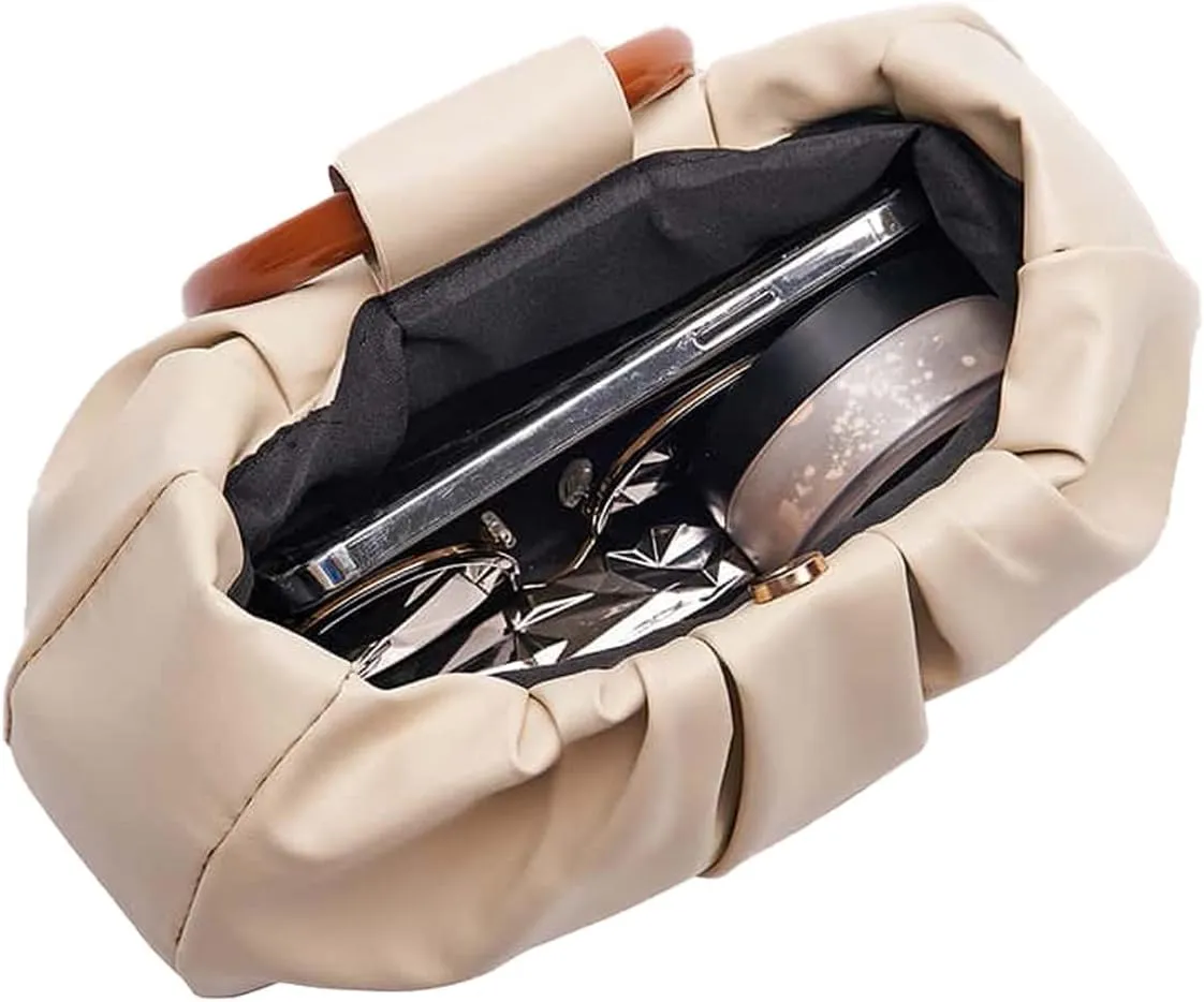 Verdusa Women's Ruched Small Handbag Clutch Purse Dumpling Pouch Bag