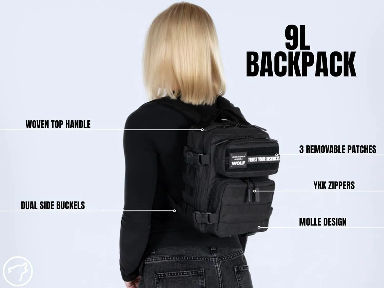 WOLFpak 9L Backpack Mini (Black Neon Pink)