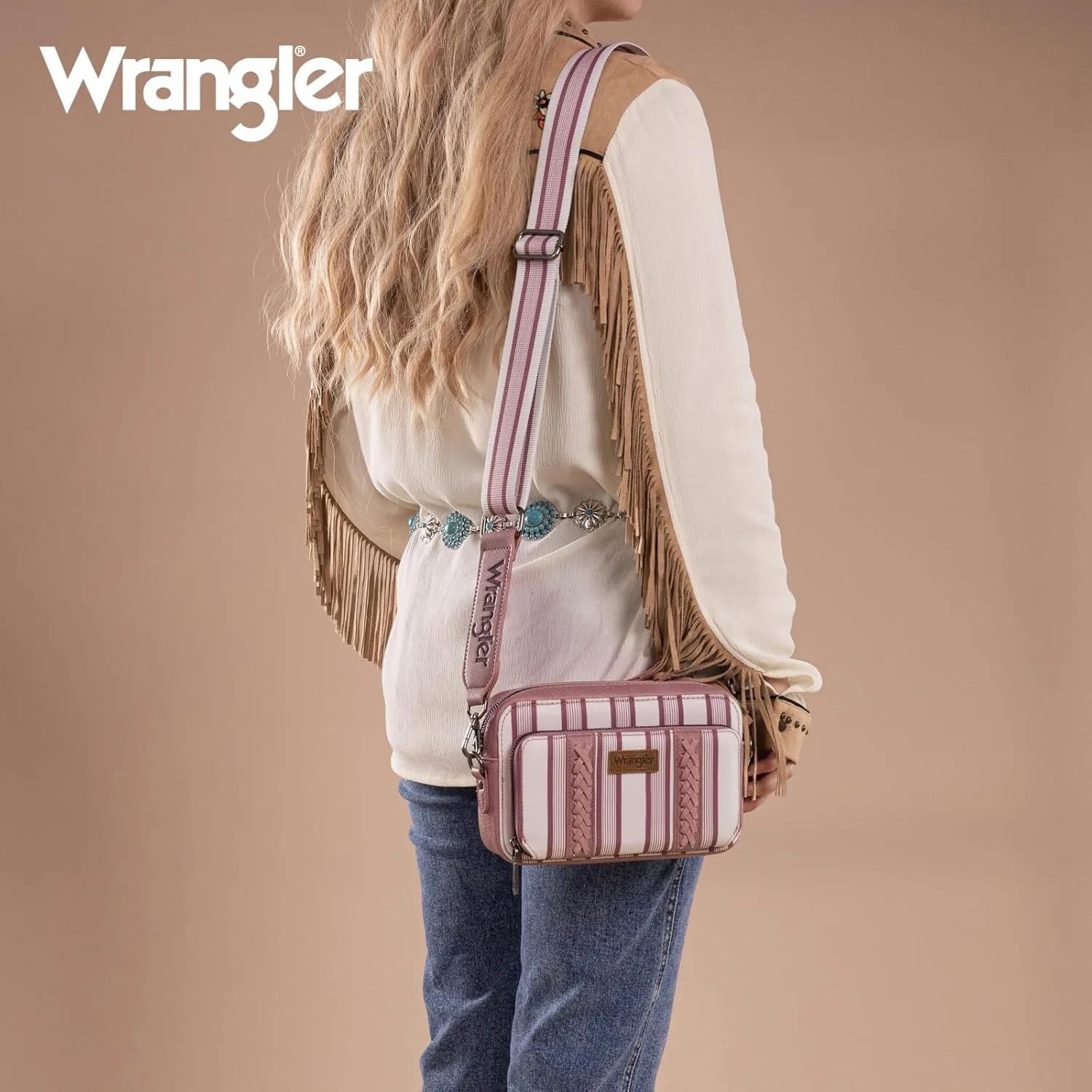 Wrangler Crossbody Bag for Women Western Cowgirl Crossbody Purses with Guitar Strap