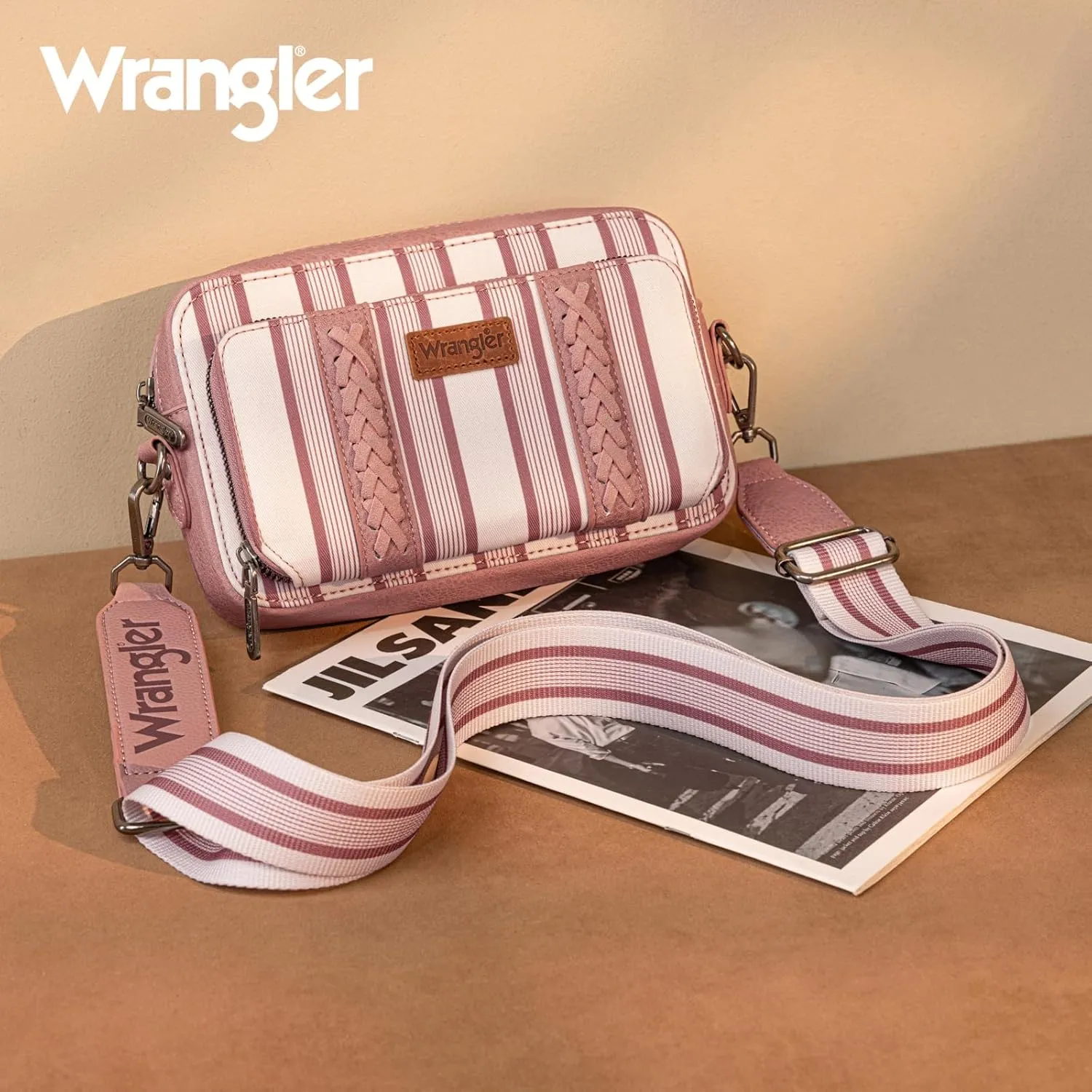 Wrangler Crossbody Bag for Women Western Cowgirl Crossbody Purses with Guitar Strap