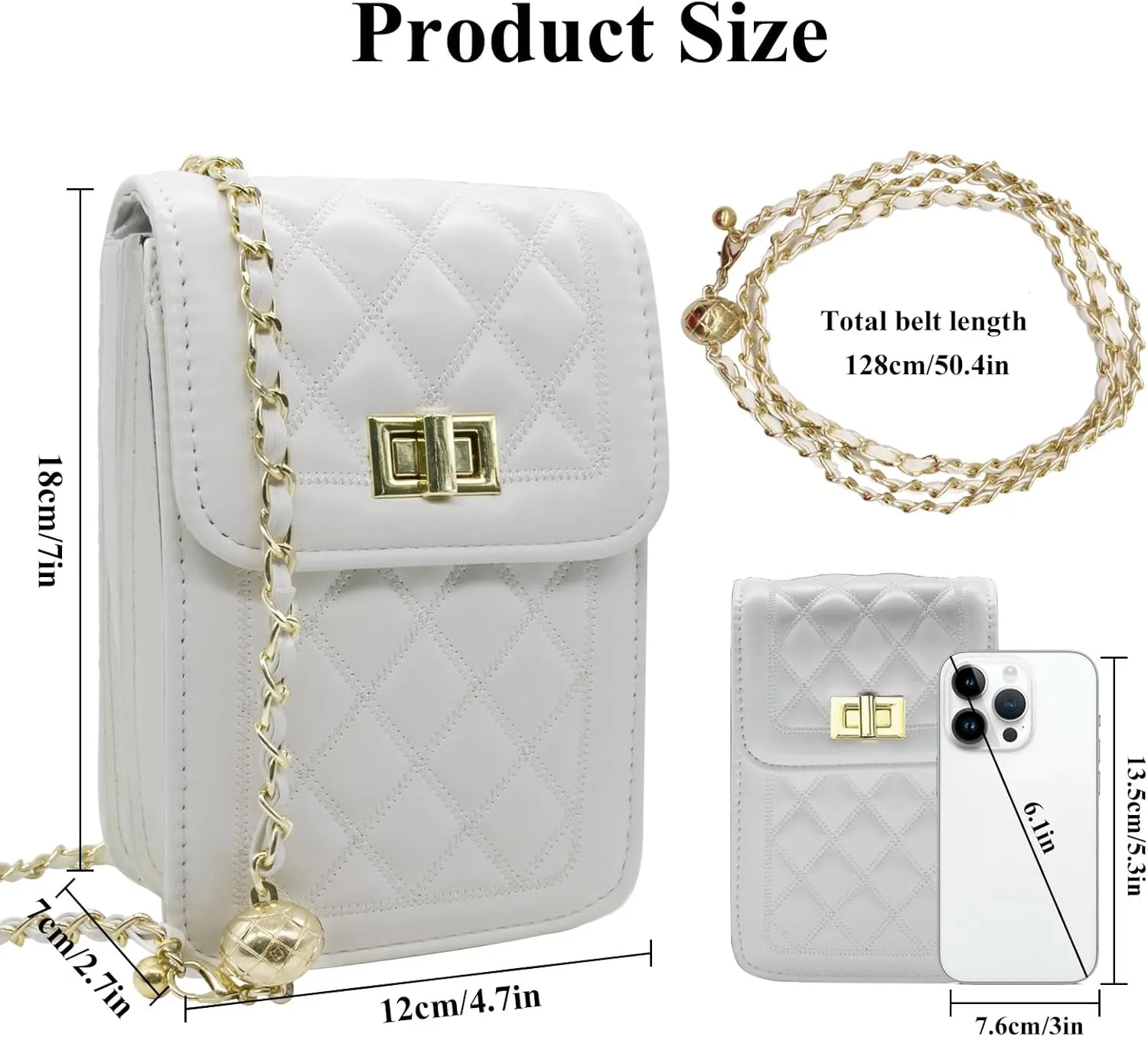 YAMEIZE Small Crossbody Cell Phone Purse - Women Shoulder Bags PU Leather Mini Wallet Bag with Adjustable Shoulder Strap
