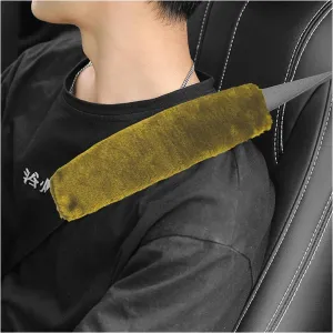 Ziciner 2 Packs Car Seatbelt Covers Shoulder Pad, Universal Soft Faux Sheepskin Shoulder Cover for Comfortable Driving, Fluffy Seat Belt Protector Help to Protect Your Neck and Shoulder (Light Green)